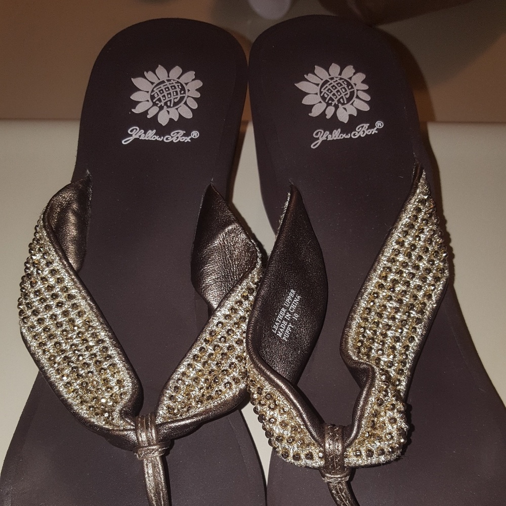 Yellow Box heeled sandals